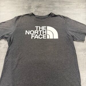 The North Face Mens‎ Gray Charcoal Logo Graphic T Shirt Short Sleeve Casual Top